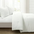 thumbnail image 1 of Lush Decor Haniya Solid Waffle Woven Cotton Textured Comforter White 3Pc Set King, 1 of 11