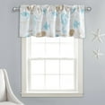 thumbnail image 1 of Lush Decor Harbor Life Room darkening Valance Blue/Taupe Single 52x18+2, 1 of 5