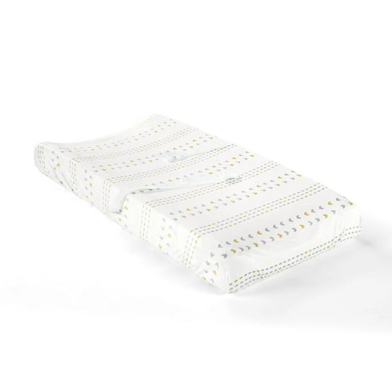 Lush Decor Hygge Geo Modern Soft & Plush Changing Pad Cover Yellow/Multi Single 16X32X5