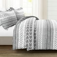 thumbnail image 1 of Lush Decor Hygge Geo Reversible Cotton Duvet Black/White 3Pc Set King, 1 of 11