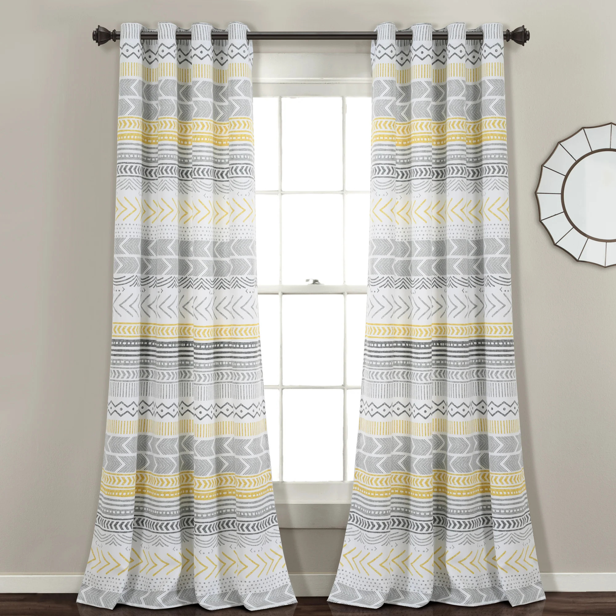 Lush Decor Hygge Geo Window Curtain Panels Set - Walmart.com