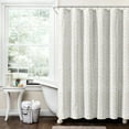thumbnail image 1 of Lush Decor Hygge Modern Arrow Linen Look Shower Curtain Wheat/White Single 72X72, 1 of 11