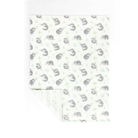 Lush Decor Hygge Sloth Reversible Soft & P Oversized Blanket Gray/Multi Single 36X50
