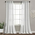 thumbnail image 1 of Lush Decor Hygge Stripe Metal Grommets Window Panel, 108" x 52", Black/White, Pair, 1 of 11