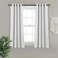 thumbnail image 1 of Lush Decor Hygge Stripe Metal Grommets Window Panel, 63" x 52", Black/White, Pair, 1 of 11