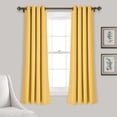 thumbnail image 1 of Lush Decor Insulated Grommet Blackout Window Curtain Panels Yellow 52X63 Set, 1 of 11