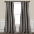thumbnail image 1 of Lush Decor Insulated Rod Pocket Blackout Window Curtain Panels Dark Gray 52X84 Set, 1 of 11
