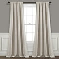 thumbnail image 1 of Lush Decor Insulated Rod Pocket Blackout Window Curtain Panels Wheat 52X108 Set, 1 of 11