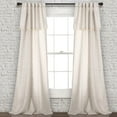 thumbnail image 1 of Lush Decor Ivy Tassel 95" x 40" Solid Neutral 90% , 10% Linen 3" Rod Pocket Pair Window Panel, 1 of 11