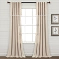 thumbnail image 1 of Lush Decor Ivy Tassel Faux Linen Window Panels - Dark Linen - 84 x 52, 1 of 11