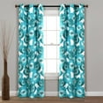 thumbnail image 1 of Lush Decor Julie Floral Window Panels Blackout - Blue/Navy - 84 x 38, 1 of 11