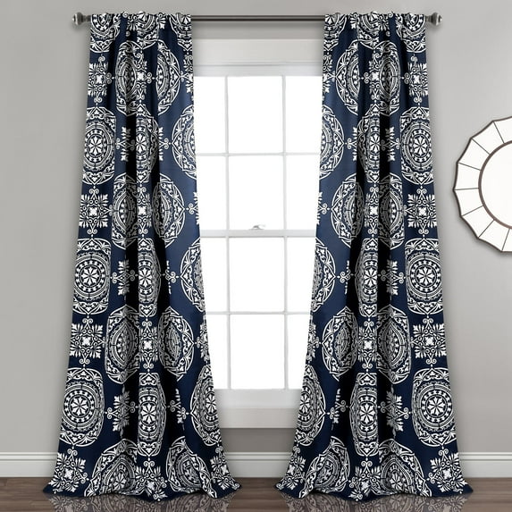 Lush Decor Karmen Medallion Room Darkening Window Curtains