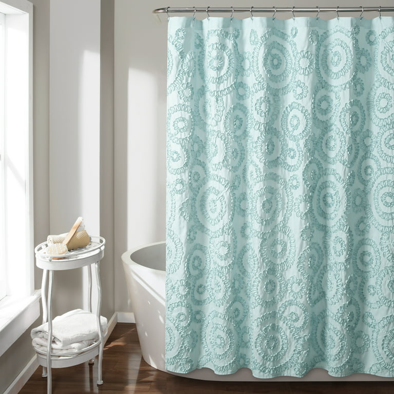 Lush Decor Keila Shower Curtain Blue Single 54x78 Com