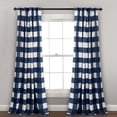 thumbnail image 1 of Lush Decor Kelly Checker Contemporary 2 Piece Geometric Room Darkening Curtain Panel, 1 of 11