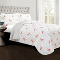 thumbnail image 1 of Lush Decor Kelly Flamingo Quilt Coral 3Pc Set King, 1 of 3