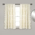 thumbnail image 1 of Lush Decor Kemmy Window Curtain Panel Single Ivory 52X63, 1 of 11