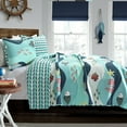 thumbnail image 1 of Lush Decor Kids Reversible Sea Life Quilt Set, 1 of 4
