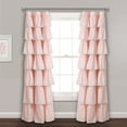 thumbnail image 1 of Lush Decor Lace Ruffle Textured Blush Single Window Panel, 52" x 84", 1 of 11