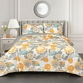 thumbnail image 1 of Lush Decor Layla Floral Cotton Lightweight Reversible Quilt, Full/Queen, Yellow/Gray, 3-pc set includes: 1 Quilt, 2 Pillow Shams, 1 of 8