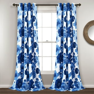 Ivana Floral Room Darkening/Light Filtering Window Curtain Panel Set, Lush  Decor