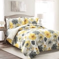 thumbnail image 1 of Lush Decor Leah Duvet - Yellow/Gray - Full/Queen, 1 of 7