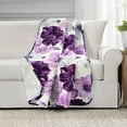 thumbnail image 1 of Lush Decor Leah Floral Reversible Throw, 60x50, Gray/Purple, Single, 1 of 11