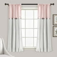 thumbnail image 1 of Lush Decor Linen Button Farmhouse Chic Solid Color Cotton Blend 3" Rod Pocket Light Filtering Window Curtain For Living Room and Bedroom, Blush/White, 63"L x 40"W, Single Panel, 1 of 12
