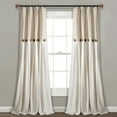 thumbnail image 1 of "Lush Decor Faux Linen Button Window Curtain Panel, Single Panel, 84""L x 40""W", 1 of 12
