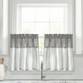 thumbnail image 1 of Lush Decor Linen Button Kitchen Tiers - Blue/White - 29 x 24, 1 of 10