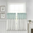 thumbnail image 1 of Lush Decor Linen Button Kitchen Tiers - Blue/White - 29 x 24, 1 of 10