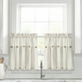 thumbnail image 1 of Lush Decor Linen Button Kitchen Tiers - Blue/White - 29 x 24, 1 of 10