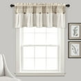thumbnail image 1 of Lush Decor Linen Button Valance - Gray White, 1 of 11