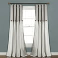 thumbnail image 1 of Lush Decor Linen Button Window Curtain Panel Single Gray/White 40X120, 1 of 11