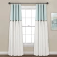 thumbnail image 1 of Lush Decor Linen Button Window Panel Blackout - Blue/White-Single-84 x 40, 1 of 11