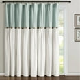 thumbnail image 1 of Lush Decor Linen Button Window Panel - Blue/White - Single - 84 x 40, 1 of 11