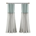thumbnail image 1 of Linen Button Window Curtain Panel Single Navy/White 40X108, 1 of 2
