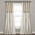 thumbnail image 1 of Lush Decor Linen Button Window Panel - Blue/White - Single - 84 x 40, 1 of 11