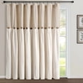 thumbnail image 1 of Lush Decor Linen Button Window Panel - Blue/White - Single - 84 x 40, 1 of 11