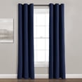 thumbnail image 1 of Lush Decor Linen Grommet Window Panel Blackout - Blue -Single- 84 x 38, 1 of 11