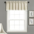 thumbnail image 1 of Lush Decor Linen Lace Lace 18" x 52" + 2" Header Lace Dark Linen Cotton Blend 3" Rod Pocket Single Valance, 1 of 10