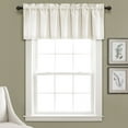 thumbnail image 1 of Lush Decor Linen Lace Lace 18" x 52" + 2" Header Lace Light Linen Cotton Blend 3" Rod Pocket Single Valance, 1 of 10