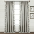 thumbnail image 1 of Lush Decor Linen Ruffle Window Panel - Light Gray -Single- 84 x 54, 1 of 11
