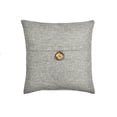 thumbnail image 1 of Lush Decor Linen Texture Woven Button Decorative Pillow Cover - Gray - 20 L x 13 W In., 1 of 11