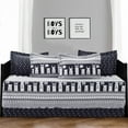 thumbnail image 1 of Lush Decor Llam Stripe Kids Animal Print Daybed, 39x75, Navy, 6-Pc Set, 1 of 7