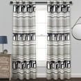 thumbnail image 1 of Lush Decor Llama Stripe Room Darkening 84" x 52" Animal print Navy Metal Grommets 2-Pc Set Window Panel, 1 of 5