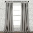 thumbnail image 1 of Lush Decor Lydia Ruffle Ruffle 84" x 40" Solid Gray Tie-Top 2-Pc Set Window Panel, 1 of 11