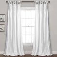 thumbnail image 1 of Lush Decor Lydia Ruffle Ruffle 95" x 40" Solid White 100% Polyester Tie-Top Pair Window Panel, 1 of 11