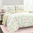 thumbnail image 1 of Lush Decor Magical Narwhal Reversible Oversized Quilt White/Multi 2Pc Set Twin, 1 of 6