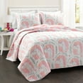 thumbnail image 1 of Lush Decor Make A Wish Inspirational Unicorn Reversible Oversized Quilt Pink 2Pc Set Twin, 1 of 6