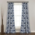 thumbnail image 1 of Lush Decor Marvel Room Darkening 84" x 52" Suzani Navy 100% Polyester 3" Rod Pocket 2-Pc Set Window Panel, 1 of 11